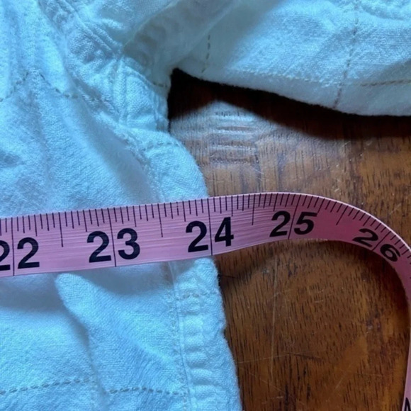 Marc Edward white tan window pane button up linen shirt preppy casual beach XXL - Picture 9 of 10